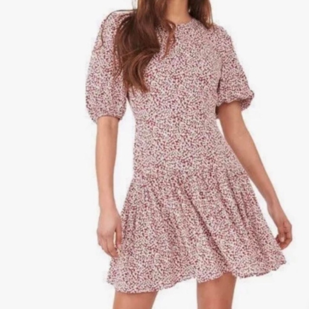 Free People Open BackRed Floral Dress